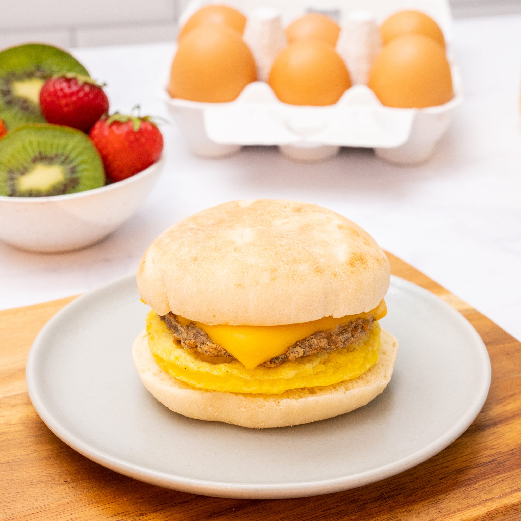 Red's Gluten-Free Turkey Sausage Egg'wich Breakfast Sandwich, Frozen, 3.9  oz, 4 Ct Box